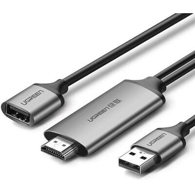 Ugreen kabel wideo USB OTG MHL przejściówka z USB do HDMI 1,5 m szary (CM151 50291) Ugreen kabel wideo USB OTG MHL przejściówka z USB do HDMI 1,5 m szary (CM151 50291)