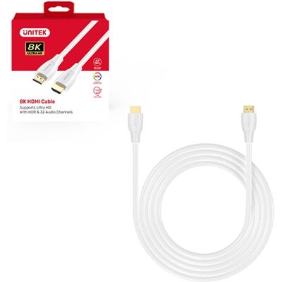 Unitek Kabel HDMI 2.1 8K HDR biały 5m Unitek Kabel HDMI 2.1 8K HDR biały 5m