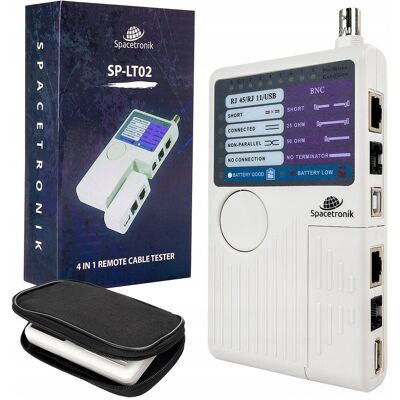 Spacetronik Wielofunkcyjny Tester Kabli Sieciowych Lan Rj45 Rj-11 Usb I Bnc Sp-Lt02 Spacetronik Wielofunkcyjny Tester Kabli Sieciowych Lan Rj45 Rj-11 Usb I Bnc Sp-Lt02