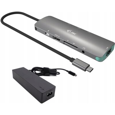 Inny producent I Tec Usb C Metal Nano Dock 1x Hdmi 4k Lan Pd 100w + Charger 100w Inny producent I Tec Usb C Metal Nano Dock 1x Hdmi 4k Lan Pd 100w + Charger 100w