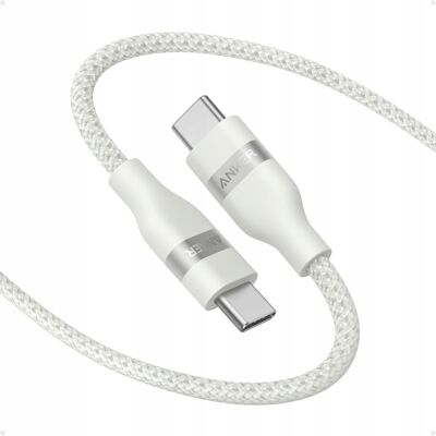 Kabel Usb C Do Usb C Anker 1.8m 240w Pleciony Nylon Biały (A82e2022) Kabel Usb C Do Usb C Anker 1.8m 240w Pleciony Nylon Biały (A82e2022)