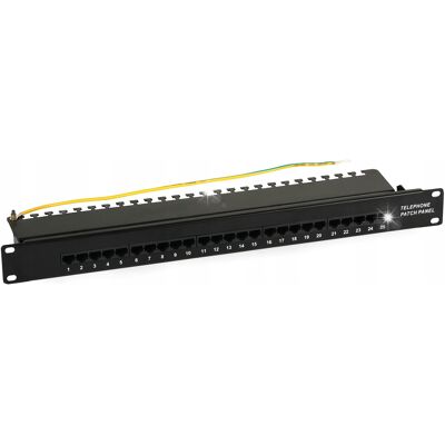 Inny producent Patch Panel 25 portów 8P4C + uchwyt na kable Inny producent Patch Panel 25 portów 8P4C + uchwyt na kable