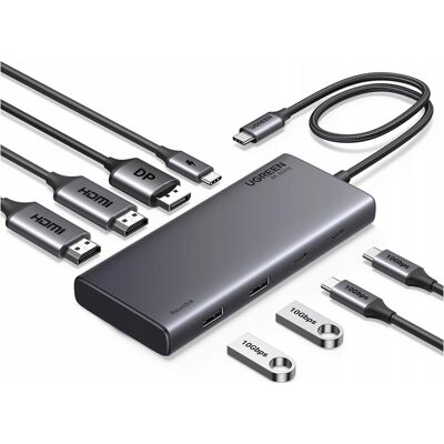 Inny producent Ugreen Hub 2x Hdmi 2x Usb Usb-C 3.2 10gbps Do Macbook Pro Air 4k / Ugreen Inny producent Ugreen Hub 2x Hdmi 2x Usb Usb-C 3.2 10gbps Do Macbook Pro Air 4k / Ugreen