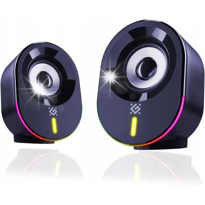 Inny producent Głośniki Defender SOLAR 8 2.0 10W Bluetooth USB podświetlenie RGB Inny producent Głośniki Defender SOLAR 8 2.0 10W Bluetooth USB podświetlenie RGB