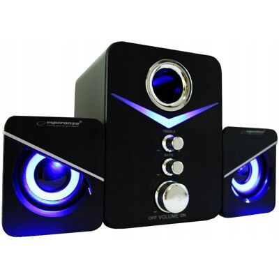 Inny producent MOCNE GŁOŚNIKI 2.1 KOMPUTEROWE PODŚWIETLENIE LED SUBWOOFER USB MINI-JACK Inny producent MOCNE GŁOŚNIKI 2.1 KOMPUTEROWE PODŚWIETLENIE LED SUBWOOFER USB MINI-JACK