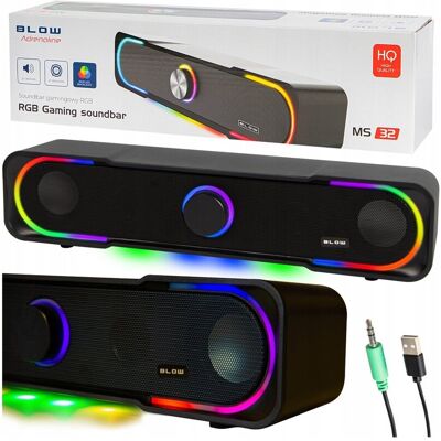 Inny producent SOUNDBAR GŁOŚNIKI KOMPUTEROWE 2.0 DO KOMPUTERA LAPTOPA AUX LED USB Inny producent SOUNDBAR GŁOŚNIKI KOMPUTEROWE 2.0 DO KOMPUTERA LAPTOPA AUX LED USB