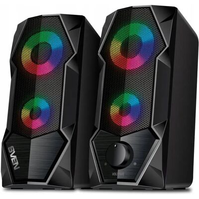 Głośniki Komputerowe 2.0 Sven 410 Rgb 6w Usb Czarny Głośniki Komputerowe 2.0 Sven 410 Rgb 6w Usb Czarny