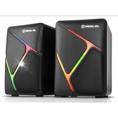 Inny producent Głośniki Aktywne do Laptopa / Komputera 2.0 6W REAL-EL S-75 RGB Czarne Inny producent Głośniki Aktywne do Laptopa / Komputera 2.0 6W REAL-EL S-75 RGB Czarne