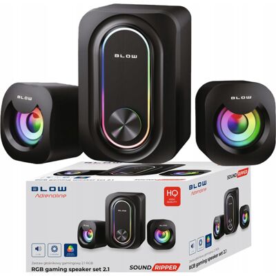 Inny producent Głośniki Komputerowe Gaming Zestaw Głośników 2.1 Rgb Led 2x 3w + Woofer 5w Inny producent Głośniki Komputerowe Gaming Zestaw Głośników 2.1 Rgb Led 2x 3w + Woofer 5w