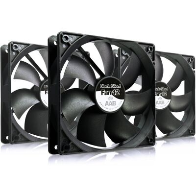 3x AABCOOLING Black Silent Fan 12-cm 120mm, Wydajny Wentylator Komputerowy do Chłodzenia Procesora CPU, Przepływ Powietrza 115,5 m³/h 3x AABCOOLING Black Silent Fan 12-cm 120mm, Wydajny Wentylator Komputerowy do Chłodzenia Procesora CPU, Przepływ Powietrza 115,5 m³/h