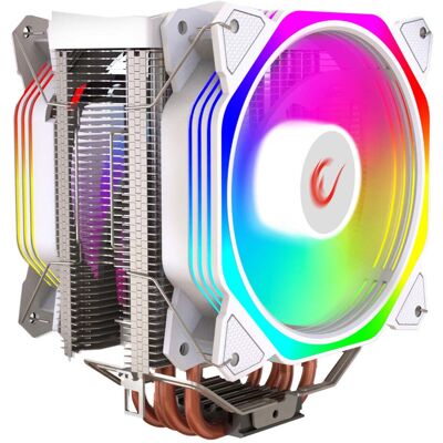Chłodzenie CPU Rampage Octagon C60 LGA 1700/AM5 1800RPM 2 wentylatory 120mm ARGB white Chłodzenie CPU Rampage Octagon C60 LGA 1700/AM5 1800RPM 2 wentylatory 120mm ARGB white