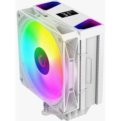 Chłodzenie CPU Rampage Octagon C70 LGA 1700/AM5 LCD wentylator infinity 120mm ARGB biały Chłodzenie CPU Rampage Octagon C70 LGA 1700/AM5 LCD wentylator infinity 120mm ARGB biały