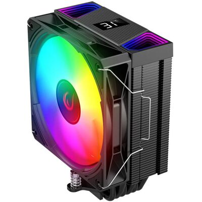 Chłodzenie CPU Rampage Octagon C70 LGA 1700/AM5 LCD wentylator infinity 120mm ARGB czarny Chłodzenie CPU Rampage Octagon C70 LGA 1700/AM5 LCD wentylator infinity 120mm ARGB czarny
