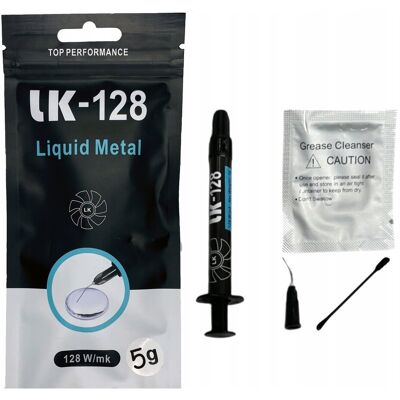 Inny producent Ciekły Metal 5G Lk-128 Termoprzewodzący 128 W/Mk Gamingowy Na Cpu Gpu Inny producent Ciekły Metal 5G Lk-128 Termoprzewodzący 128 W/Mk Gamingowy Na Cpu Gpu