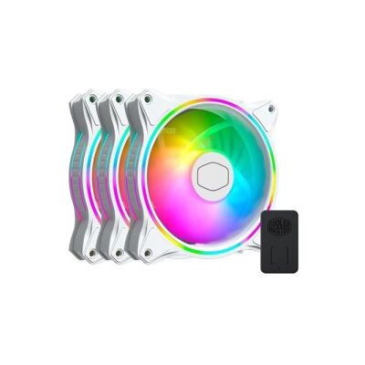 Cooler Master MasterFan 3n1 MF120 Halo White Edition ARGB-Dual Ring Adresowalne oświetlenie RGB, obudowa i chłodzenie Hybrydowa konstrukcja łopatek Cooler Master MasterFan 3n1 MF120 Halo White Edition ARGB-Dual Ring Adresowalne oświetlenie RGB, obudowa i chłodzenie Hybrydowa konstrukcja łopatek