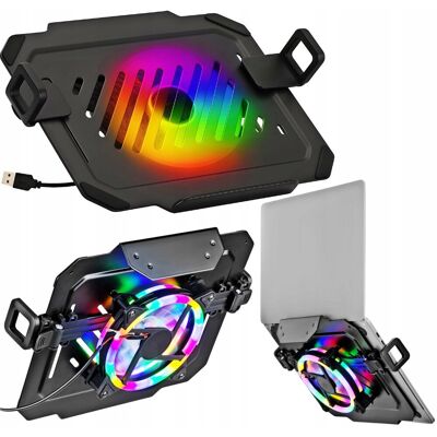 Mozos PODSTAWKA POD LAPTOP DO UCHWYTÓW BIURKOWYCH VESA REGULOWANA RGB CHŁODZENIE Mozos PODSTAWKA POD LAPTOP DO UCHWYTÓW BIURKOWYCH VESA REGULOWANA RGB CHŁODZENIE