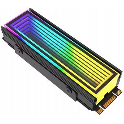 Inny producent Radiator 5V 3pin ARGB SSD M.2 2280 – aluminiowy cooler z RGB LED do PC Inny producent Radiator 5V 3pin ARGB SSD M.2 2280 – aluminiowy cooler z RGB LED do PC