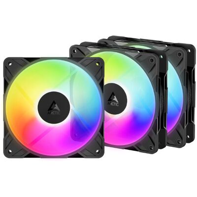 Wentylator Arctic P12 Pro Reverse ARGB PWM PST Black 120mm 3szt ACFAN00333A Wentylator Arctic P12 Pro Reverse ARGB PWM PST Black 120mm 3szt ACFAN00333A