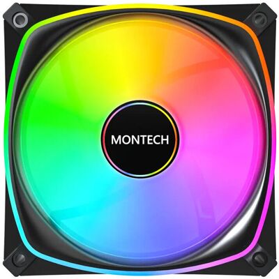 Wentylator Montech RX120 Pro ARGB PWM Reverse Black 120mm Wentylator Montech RX120 Pro ARGB PWM Reverse Black 120mm