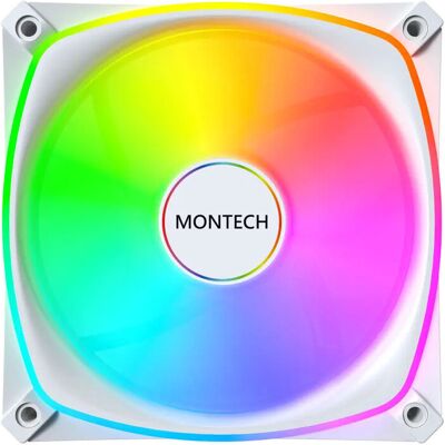 Wentylator Montech RX120 Pro ARGB PWM Reverse White 120mm Wentylator Montech RX120 Pro ARGB PWM Reverse White 120mm