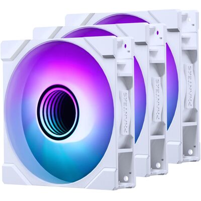 Zestaw wentylatorów Phanteks M25 Gen2 PWM ARGB Reverse Airflow 140mm, biały (3 szt) Zestaw wentylatorów Phanteks M25 Gen2 PWM ARGB Reverse Airflow 140mm, biały (3 szt)