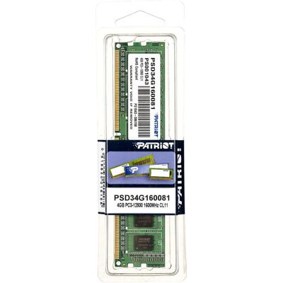 Pamięć Dimm Ddr3 Patriot Signature, 4 Gb, 1600 Mhz, 11 Cl Pamięć Dimm Ddr3 Patriot Signature, 4 Gb, 1600 Mhz, 11 Cl
