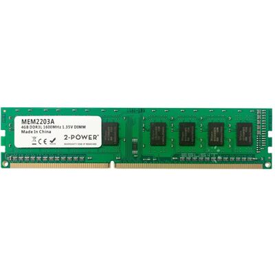 Pamięć RAM 1x 4GB 2-POWER NON-ECC UNBUFFERED DDR3 1600MHz PC3-12800 UDIMM MEM2203A Pamięć RAM 1x 4GB 2-POWER NON-ECC UNBUFFERED DDR3 1600MHz PC3-12800 UDIMM MEM2203A