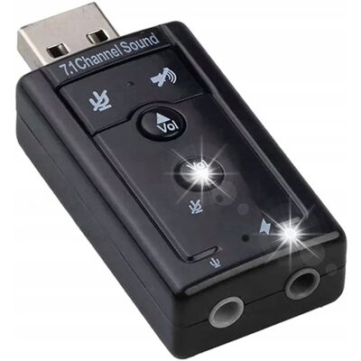Inny producent Karta muzyczna dźwiękowa 7.1 2x JACK 3.5mm na USB 10szt Inny producent Karta muzyczna dźwiękowa 7.1 2x JACK 3.5mm na USB 10szt