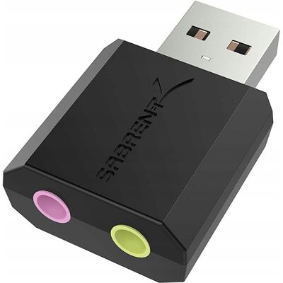 Inny producent Sabrent AU-MMSA karta dzwiękowa USB zewnętrzna AUX 3,5mm PC PM111 * Inny producent Sabrent AU-MMSA karta dzwiękowa USB zewnętrzna AUX 3,5mm PC PM111 *