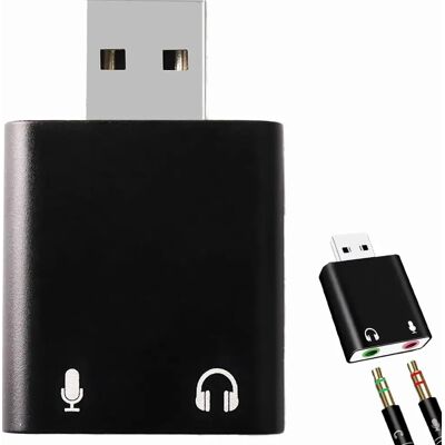 Inny producent Karta Dźwiękowa Zewnętrzna Adapter Usb Jack Stereo Mikrofon Pc Inny producent Karta Dźwiękowa Zewnętrzna Adapter Usb Jack Stereo Mikrofon Pc