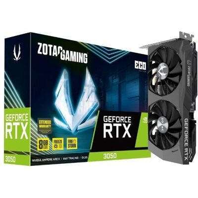 Zotac Karta graficzna GeForce RTX 3050 ECO 8GB GDDR6 128bit 3DP/HDMI ZT-A30500K-10M Zotac Karta graficzna GeForce RTX 3050 ECO 8GB GDDR6 128bit 3DP/HDMI ZT-A30500K-10M
