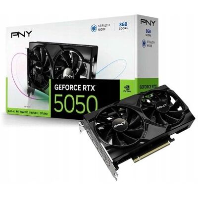 Inny producent Karta graficzna PNY GeForce RTX 5050 Dual Fan 8GB GDDR6 DLSS4 Inny producent Karta graficzna PNY GeForce RTX 5050 Dual Fan 8GB GDDR6 DLSS4