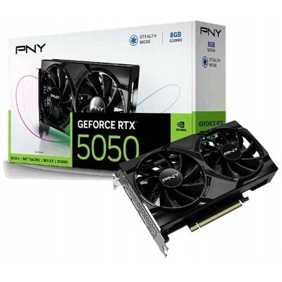 Inny producent Karta graficzna PNY GeForce RTX 5050 Single Fan 8GB GDDR6 128bit DLSS 4 Inny producent Karta graficzna PNY GeForce RTX 5050 Single Fan 8GB GDDR6 128bit DLSS 4