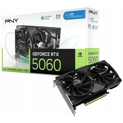 Inny producent Karta graficzna PNY GeForce RTX 5060 OC Dual Fan 8GB DLSS 4 Inny producent Karta graficzna PNY GeForce RTX 5060 OC Dual Fan 8GB DLSS 4