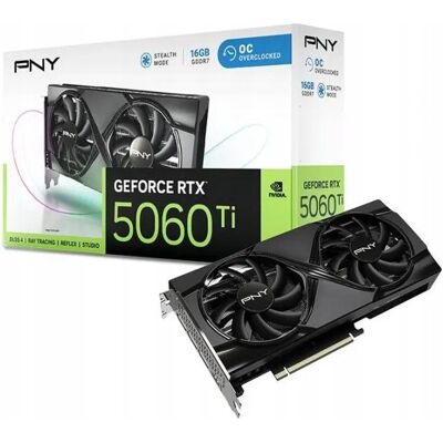 Inny producent Karta graficzna PNY GeForce RTX 5060 Ti Dual Fan 16GB OC DLSS 4 Inny producent Karta graficzna PNY GeForce RTX 5060 Ti Dual Fan 16GB OC DLSS 4