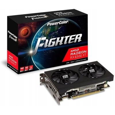 Inny producent Karta graficzna PowerColor Fighter Radeon RX 6500 XT V3 4GB GDDR6 64bit Inny producent Karta graficzna PowerColor Fighter Radeon RX 6500 XT V3 4GB GDDR6 64bit