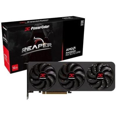 Karta graficzna PowerColor Radeon RX 9070 GRE Reaper 12GB OC GDDR6 PCI-Express x16, 192-bit, 3xDP, HDMI Karta graficzna PowerColor Radeon RX 9070 GRE Reaper 12GB OC GDDR6 PCI-Express x16, 192-bit, 3xDP, HDMI