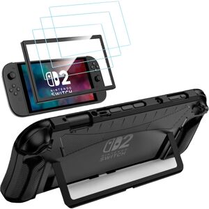 Supero Etui Ochronne Do Nintendo Switch 2, Wytrzymała Obudowa Na Konsole + 3 Szkła Supero Etui Ochronne Do Nintendo Switch 2, Wytrzymała Obudowa Na Konsole + 3 Szkła