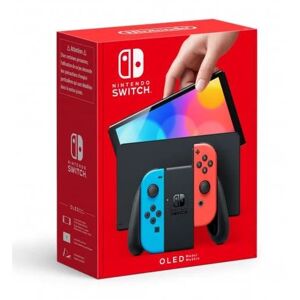 Nintendo Switch (OLED model) neon red&blue; set