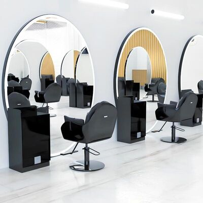 ENZO Konsola Konsoleta Fryzjerska Barberska Kosmetyczna Lustro Led Rama Aluminiowa 170x80 Pro ENZO Konsola Konsoleta Fryzjerska Barberska Kosmetyczna Lustro Led Rama Aluminiowa 170x80 Pro