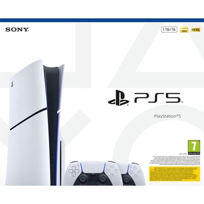 Konsola SONY PlayStation 5 Slim Chassis E 1 TB z dwoma kontrolerami bezprzewodowymi DualSense Konsola SONY PlayStation 5 Slim Chassis E 1 TB z dwoma kontrolerami bezprzewodowymi DualSense