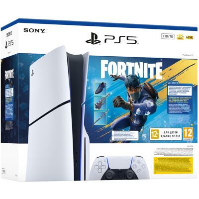 Konsola SONY PlayStation 5 Slim Chassis E 1 TB z grą Fortnite i pakietem Rozkwitający Chaos Konsola SONY PlayStation 5 Slim Chassis E 1 TB z grą Fortnite i pakietem Rozkwitający Chaos