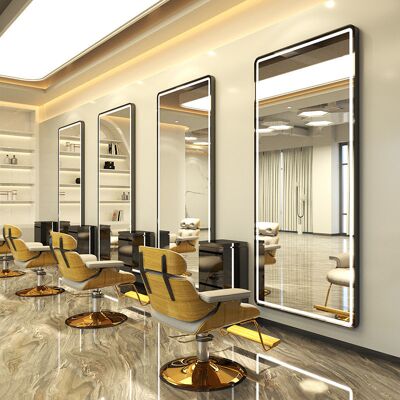 ENZO Konsola Konsoleta Fryzjerska Barberska Kosmetyczna Lustro Led 170x70 Pro Czarne ENZO Konsola Konsoleta Fryzjerska Barberska Kosmetyczna Lustro Led 170x70 Pro Czarne
