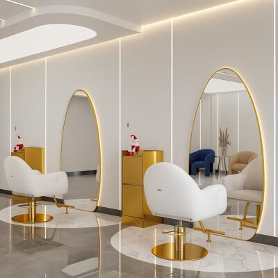 ENZO Konsola Konsoleta Fryzjerska Barberska Kosmetyczna Lustro Led 180x90 Złote ENZO Konsola Konsoleta Fryzjerska Barberska Kosmetyczna Lustro Led 180x90 Złote