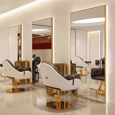 ENZO Konsola Konsoleta Fryzjerska Barberska Kosmetyczna Lustro Led 200x80 Pro Złote ENZO Konsola Konsoleta Fryzjerska Barberska Kosmetyczna Lustro Led 200x80 Pro Złote