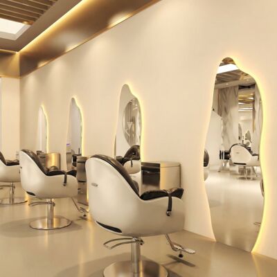 ENZO Konsola Konsoleta Fryzjerska Barberska Lustro 180x70 Led Std ENZO Konsola Konsoleta Fryzjerska Barberska Lustro 180x70 Led Std