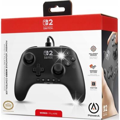Inny producent PowerA Pad przewodowy Advantage Czarny do Nintendo SWITCH 2, SWITCH2 Inny producent PowerA Pad przewodowy Advantage Czarny do Nintendo SWITCH 2, SWITCH2