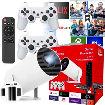 Inny producent Projektor Led Rzutnik + Konsola Android Przenośny 2 Pady Gry Pilot Wifi Usb Inny producent Projektor Led Rzutnik + Konsola Android Przenośny 2 Pady Gry Pilot Wifi Usb