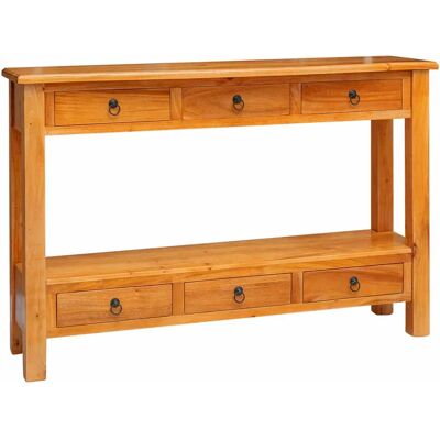 Vidaxl Konsola Naturalny 115 X 32 X 76 Cm Lite Drewno Mahoniowe Vidaxl Konsola Naturalny 115 X 32 X 76 Cm Lite Drewno Mahoniowe