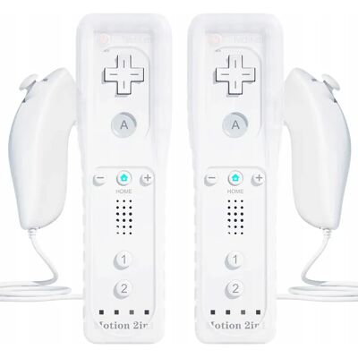 Inny producent Zestaw Kontrolerów Do Nintendo Wii Remote Game Control Biały Inny producent Zestaw Kontrolerów Do Nintendo Wii Remote Game Control Biały